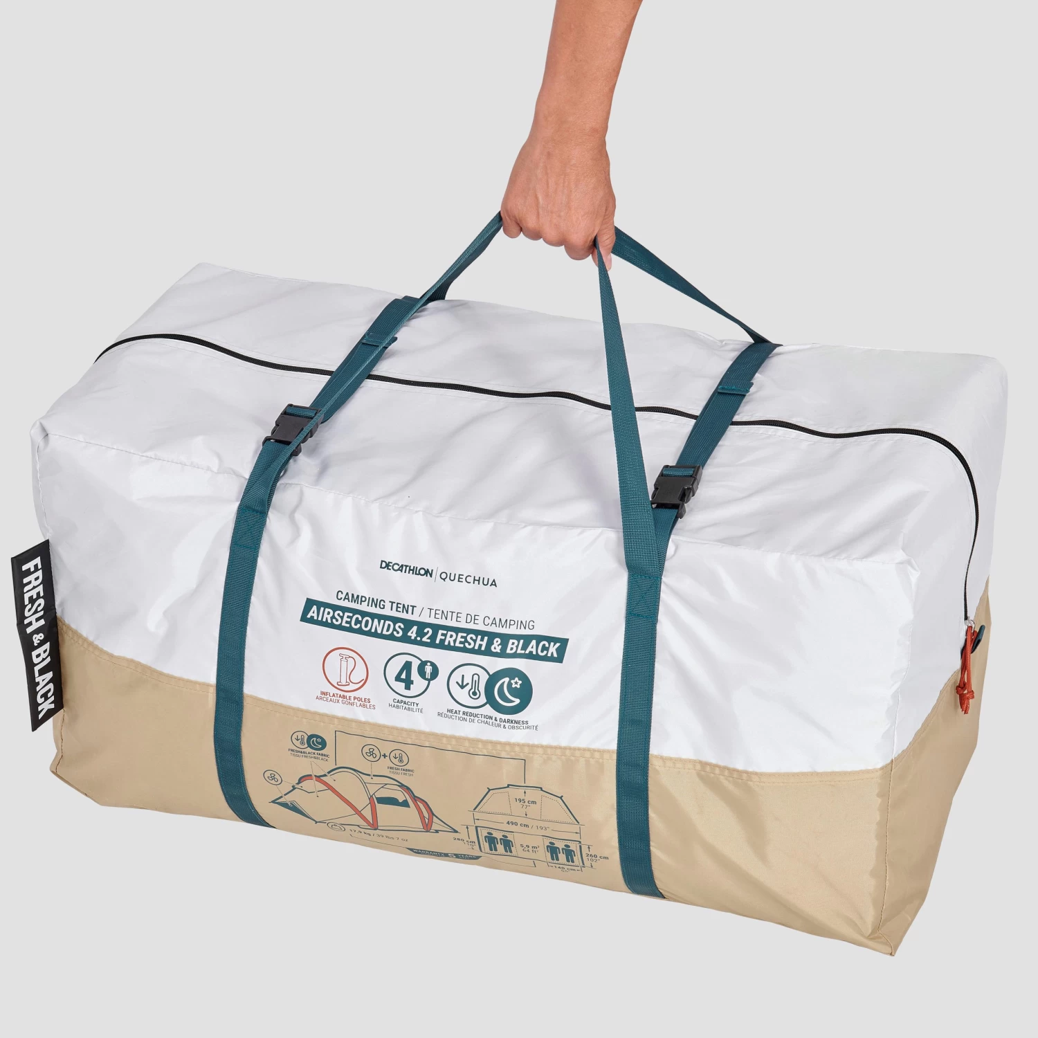 Quechua 4 Man Inflatable Blackout Tent 6 Quechua 4 Man Inflatable Blackout Tent - Image 4