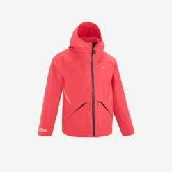 Quechua Kidsā Waterproof Hiking Jacket - MH550 - Coral - Age 7