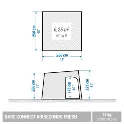 Quechua 6 Person Inflatable Camping Shelter -Adventure Outdoors Shop k62146d9c06fc868e43a84ebe4a210b04