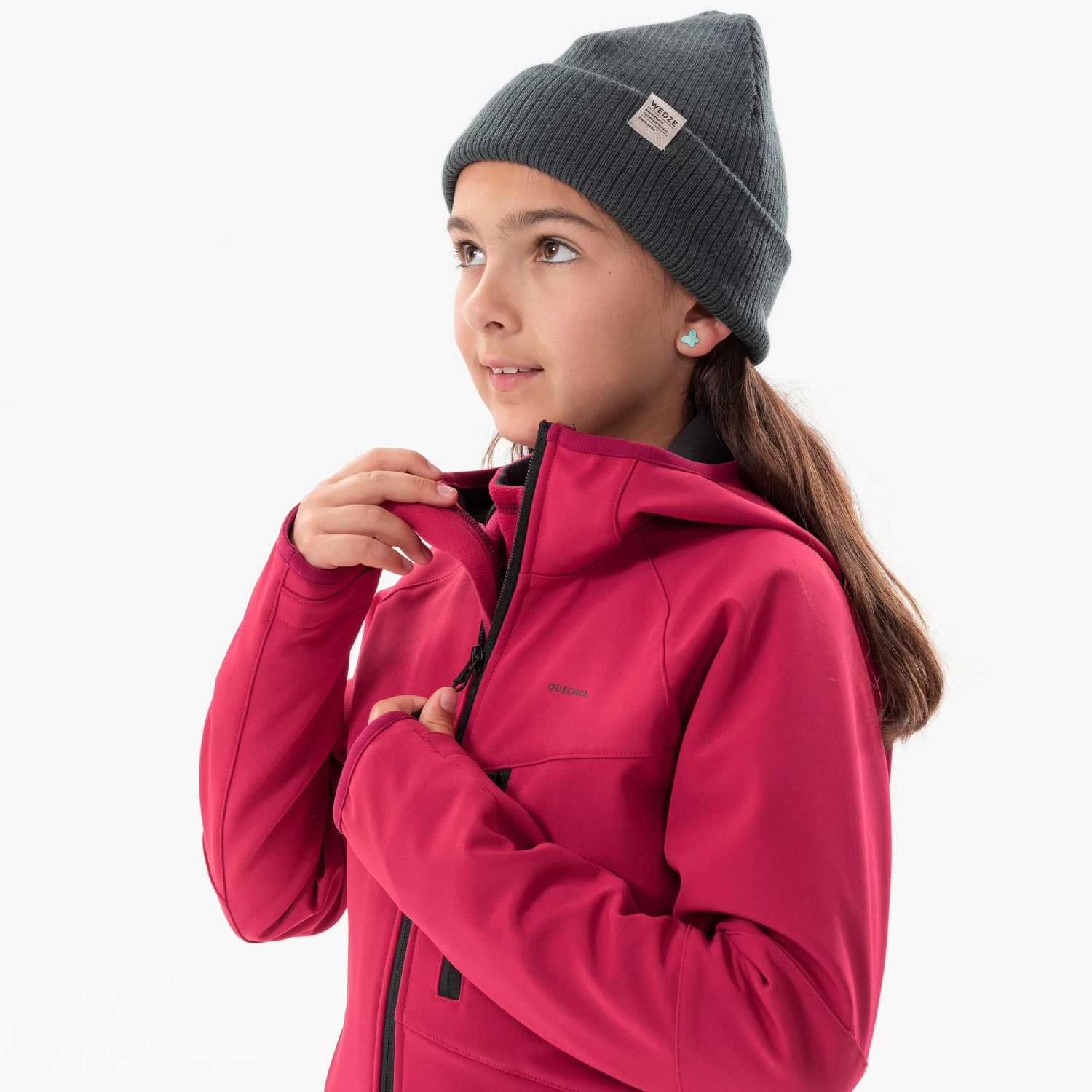 Quechua KIDS’ SOFTSHELL HIKING JACKET - MH550 Aged 7-15 10 Quechua KIDS’ SOFTSHELL HIKING JACKET - MH550 Aged 7-15 - Image 8