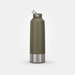 Quechua Stainless Steel Hiking Flask With Screw Cap MH100 1.5 L Khaki -Adventure Outdoors Shop kb11e5d4c216442f1edabe12e139aa85a