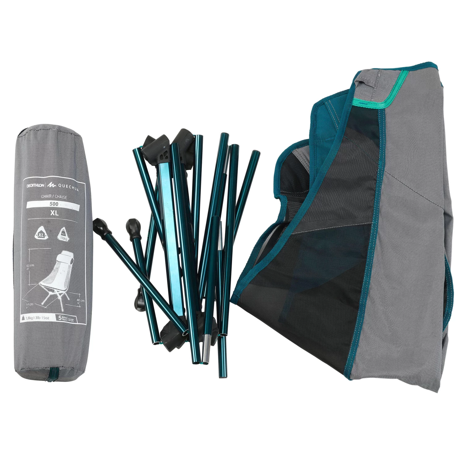 Quechua XL FOLDING CAMPING CHAIR 4 Quechua XL FOLDING CAMPING CHAIR - Image 2
