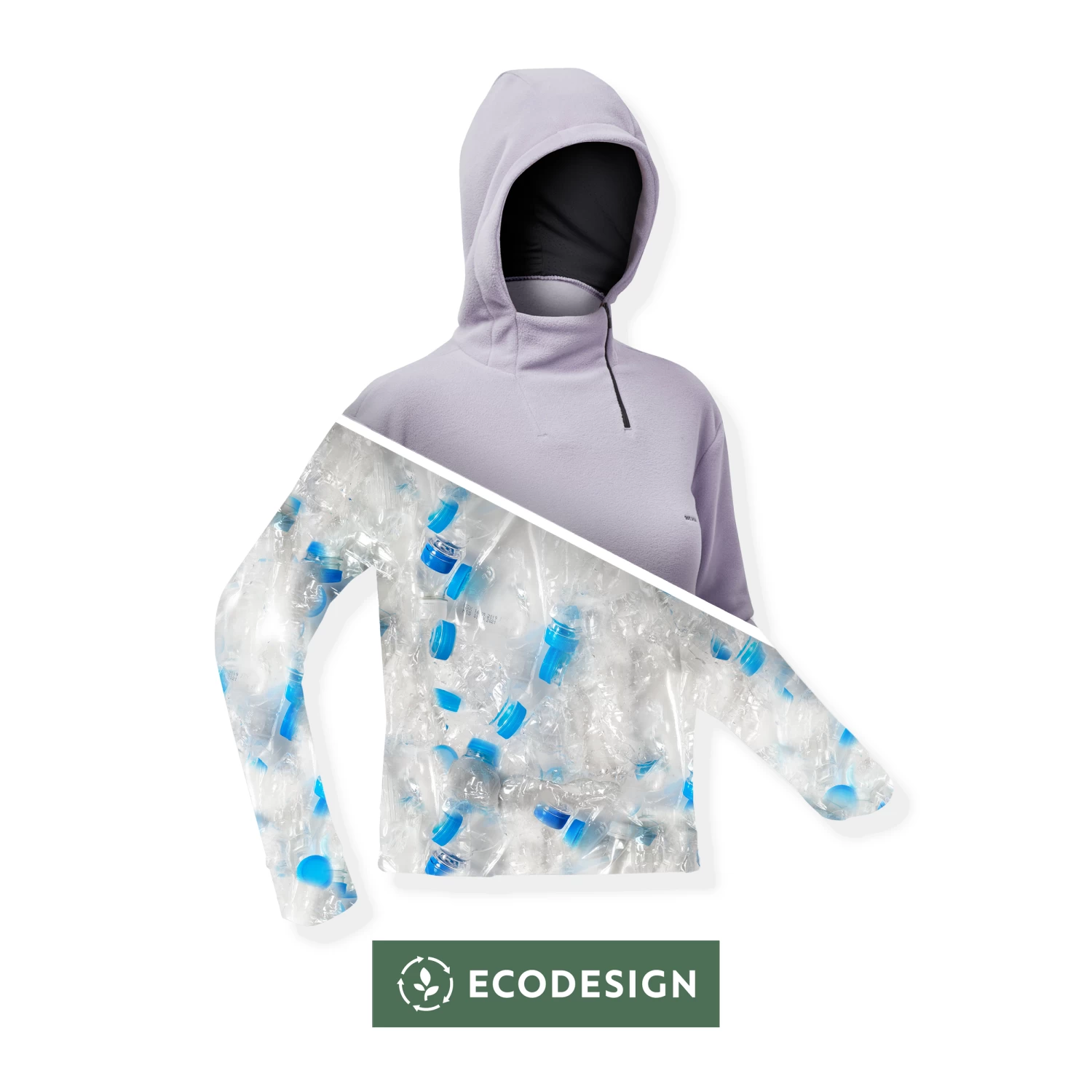 Quechua Women's Hiking Fleece Sweatshirt MH100 5 Quechua Women's Hiking Fleece Sweatshirt MH100 - Image 3